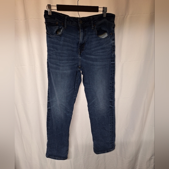 American Eagle Outfitters Dark Blue Straight Jeans - Picture 1 of 8